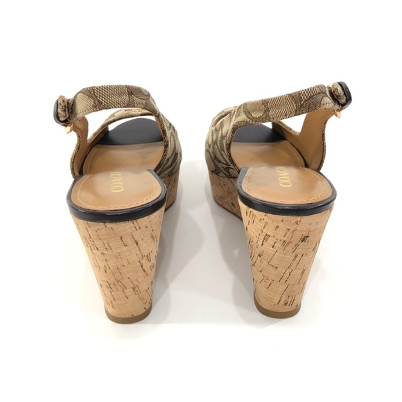 Coach Women's Size Platform Wedge Heels Sandals - Picture 5 of 7